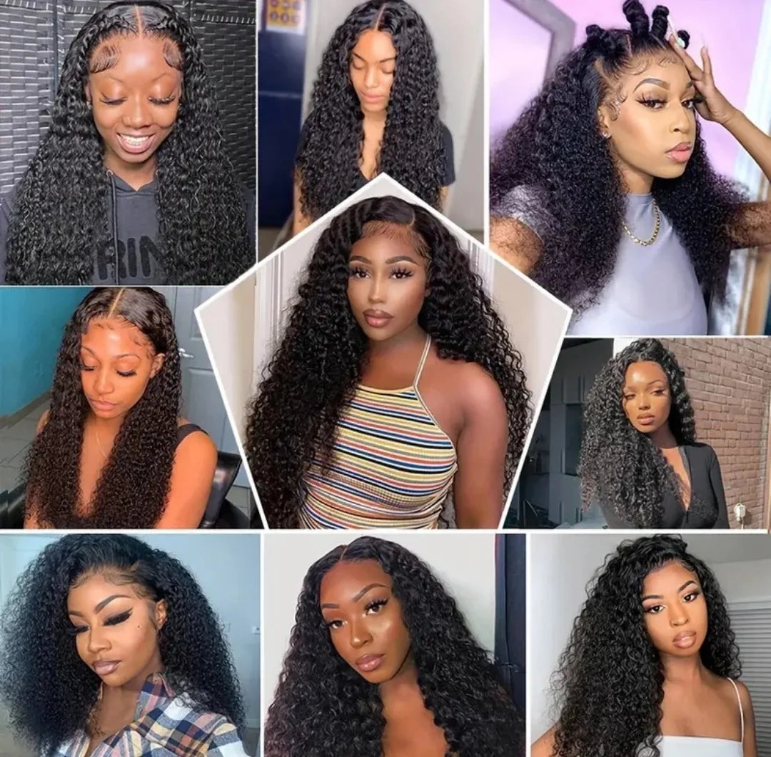 22In Brazilian Hair Water Wave Glueless Wig-13x4 Full Frontal Lace Wig