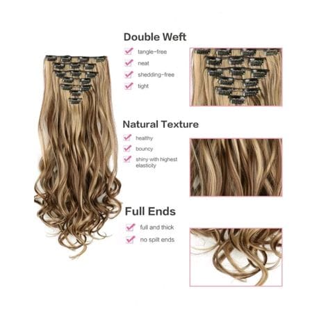 26th Avenue Collection 24 Inch Two Tone Blonde Clip In Extension.