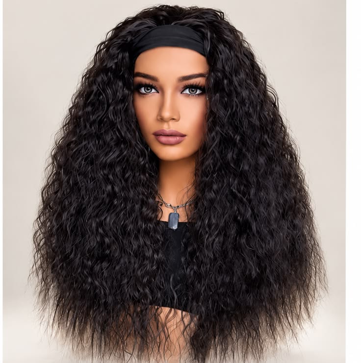 Dark brown headband human hair 20" inch